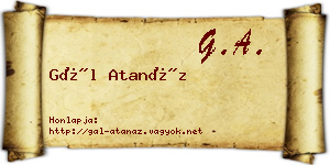 Gál Atanáz névjegykártya